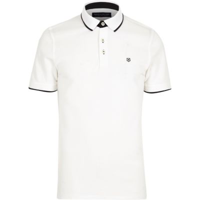 White Jack & Jones Premium polo shirt